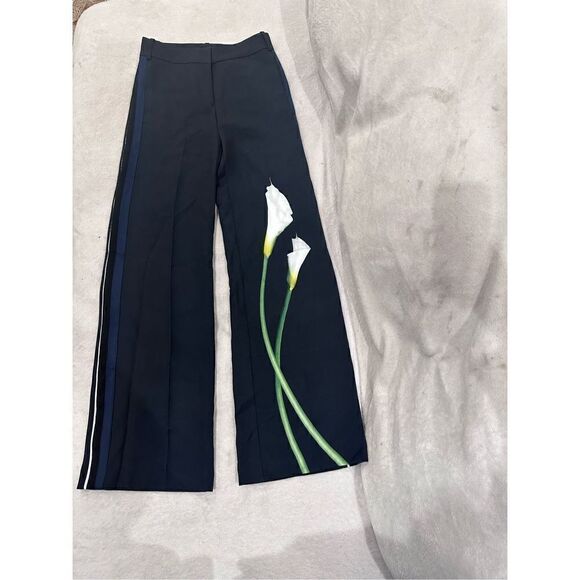 Victoria Beckham size 0 dress pants for women navy with floral design - Picture 1 of 13